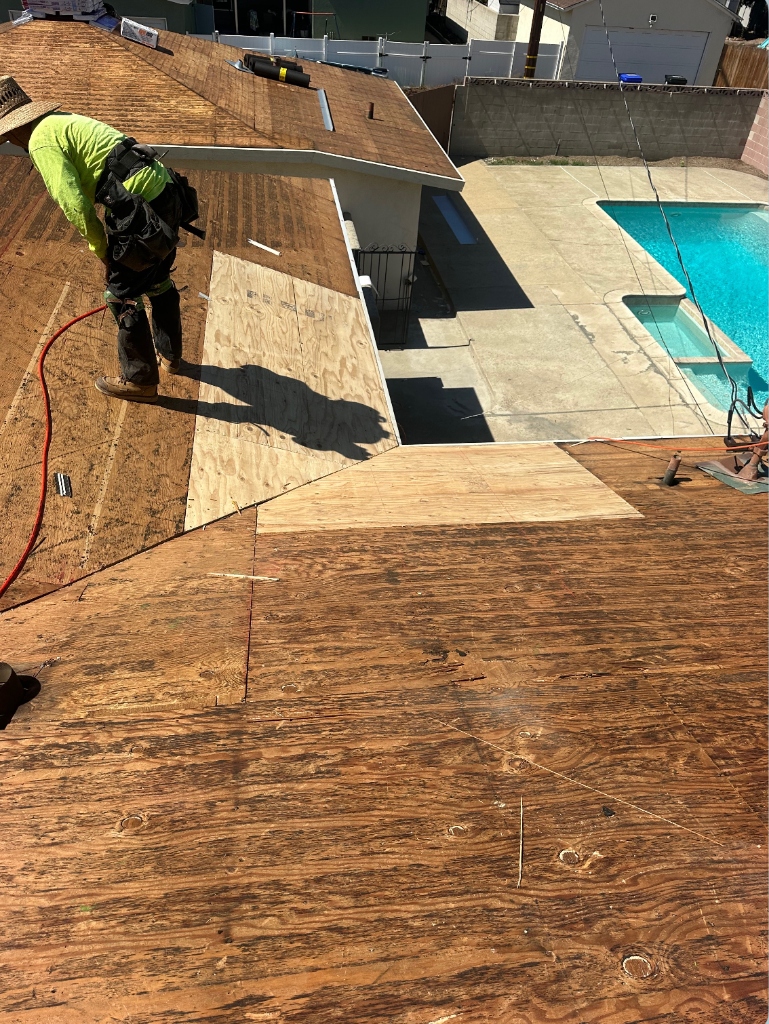 Poolside Home Structural Plywood Re-Decking