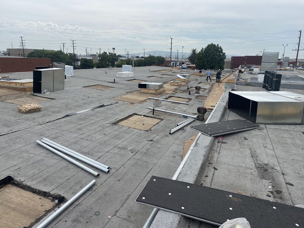 Commercial TPO Flat Roof & Mechanical Curbs